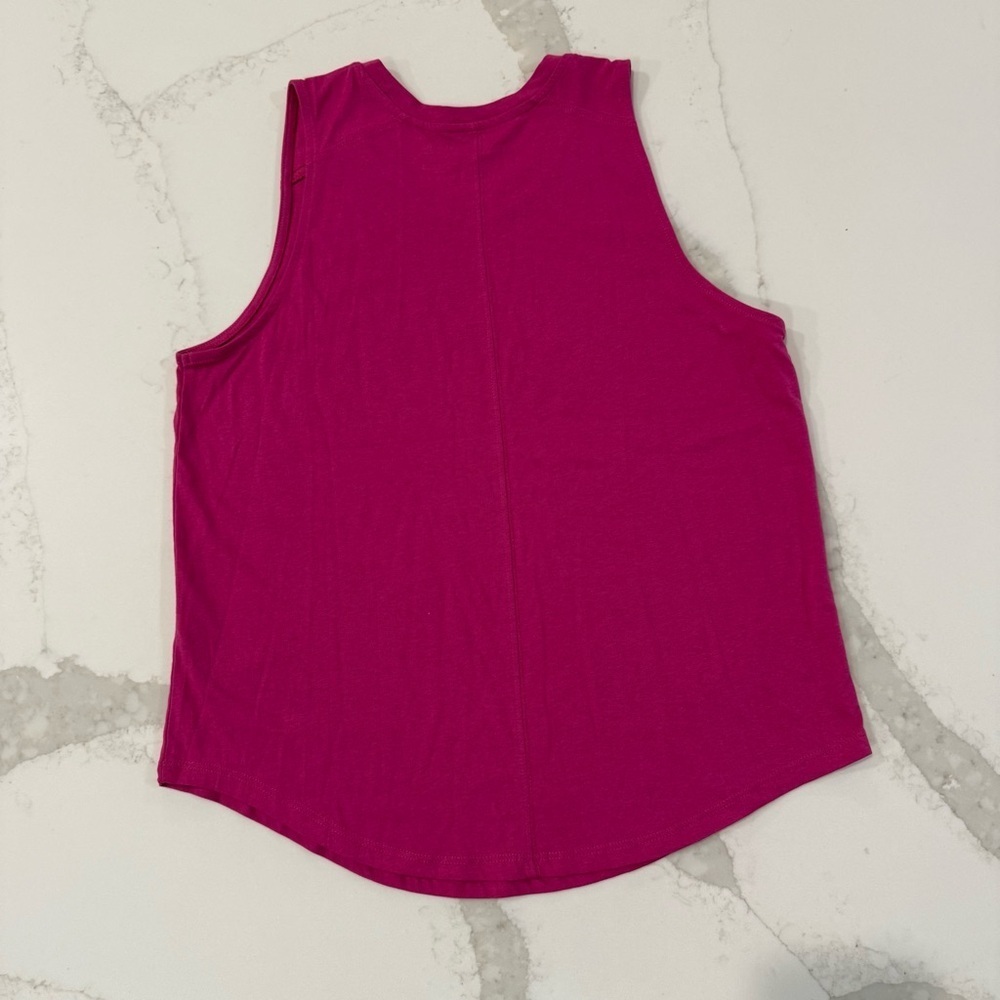 Peloton Studio Scoop Tank Top Womens Medium Berry Pink Activewear Athleisure Gym - Picture 4 of 5
